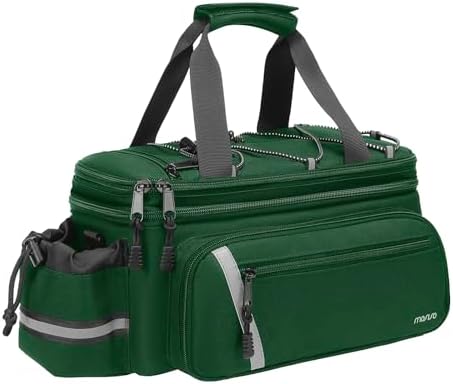 MOSISO Bike Rack Bag with Rain Cover, Bike Trunk Cooler Handag, Jungle Green by MOSISO