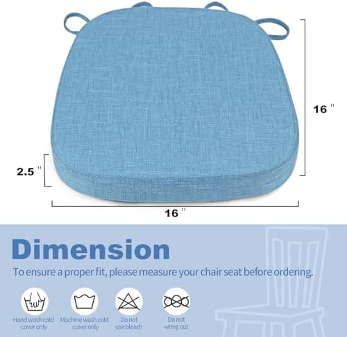BUYUE Thickened 2.5" Dining Chair Cushions Set of 4, U-Shape High Density Foam - Image 3