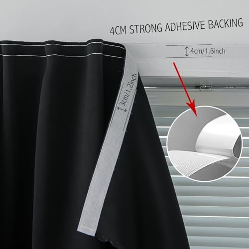 Portable Light Blocking Curtains Self-Stick Design, Removable Adhesive Window - Image 7