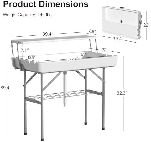 2 Tiers 4 Foot Ice Cooler Table - Image 2