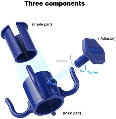 Tagvo 2 Pack Beach Umbrella Hanging Hook, 4-prongs Plastic Umbrella Hook Hanging - Image 4