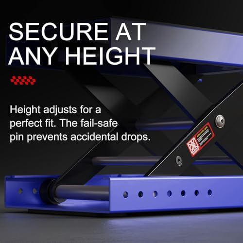 Aluminum Motorcycle Scissor Lift Jack, 1100LBS Heavy Duty - Image 6