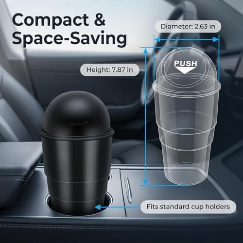 Cup Holder Trash Can, Leakproof Car Trash Can - Image 4