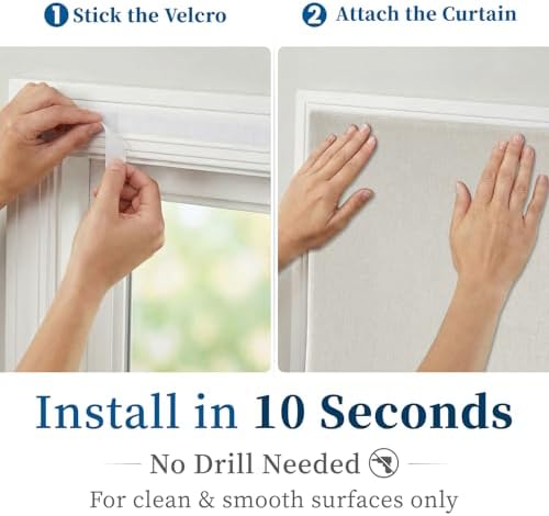 100% Blackout French Door Curtain- Privacy Thermal Insulated Door Window Curtain - Image 3