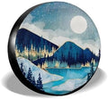 Blue Gold Spare Tire Cover Mountain Tree Star Wheel Cover 17 Inch by Unknown