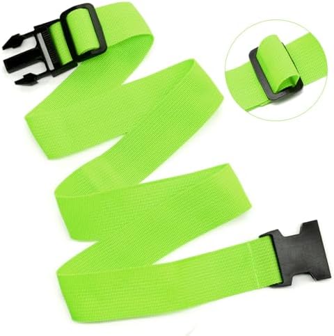 Luggage Straps for Suitcases, Travel Belt Multiple Connector, 2 Pack Green - Image 2