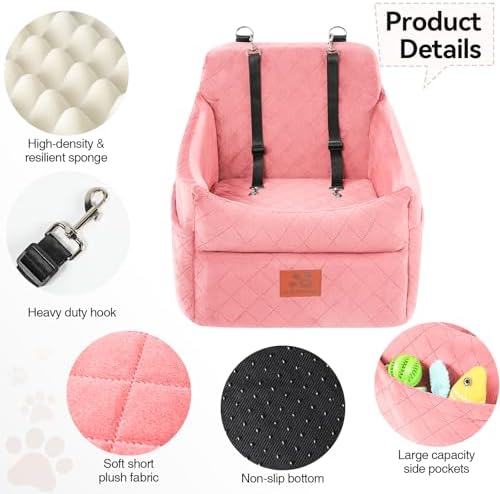 Dog Car Seat for Small/Medium Dogs, Dog Booster Car Seats - Image 3