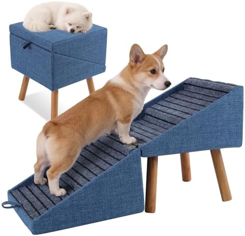 Dog Stairs for Small Dogs, Dog Safety Ramp for Couch by Ziluce