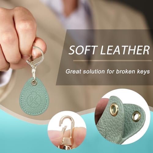 Leather Key Fob Holder, Access Card Key Chains RFID Protector, NFC Smart Key - Image 5