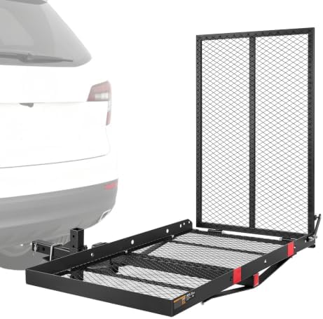 VEVOR Hitch Mount Wheelchair Carrier Height Adjustable, 500LBS Steel Mobility by VEVOR