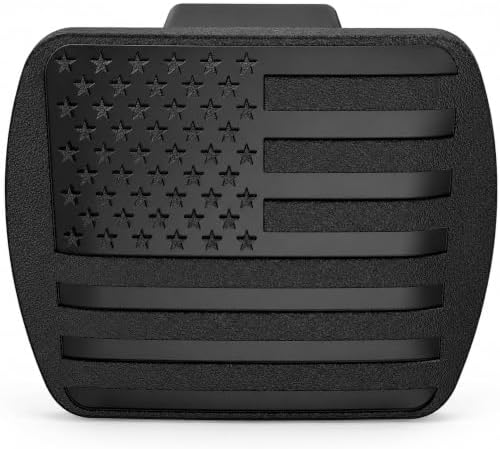 USA 2" American Black Flag Hitch Cover - Image 6