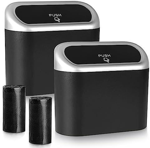 Accmor Car Trash Can with Lid, Mini Vehicle Trash Bin Car Dustbin Garbage by Accmor