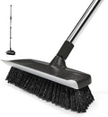 ITTAR Floor Scrub Brush with 55" Long Handle, Stainsless Steel Pole Heavy-Duty by ITTAR