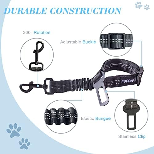 2 Pack Dog Seat Belt Adjustable Dog Car Seatbelts - Image 4