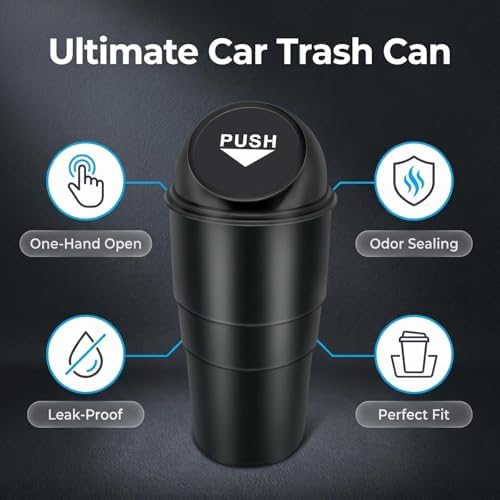 Cup Holder Trash Can, Leakproof Car Trash Can - Image 5