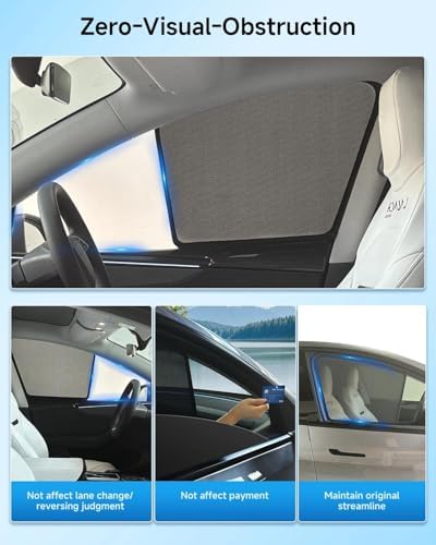 Car Window Shade for Ford Explorer 2020-Now, 4 Pack Magnetic Mesh Sun Shades - Image 4