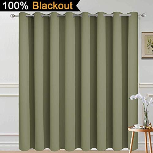 Yakamok Sage 100% Blackout Patio Door Curtain Panels W100 x L96, 1 Panel - Image 2