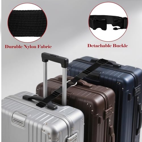 6 Pcs Travel Suitcase Strap, Luggage Nylon Straps Suitcase Belts Add a Bag - Image 3