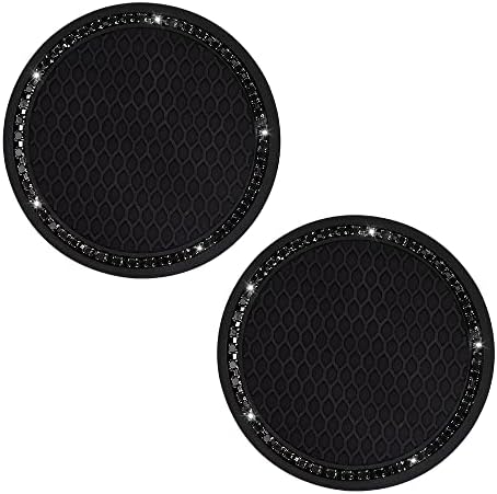 2 Pack Car Cup Holder Coaster, 2.75 Inch Bling Cup Holder Insert Mat - Image 3