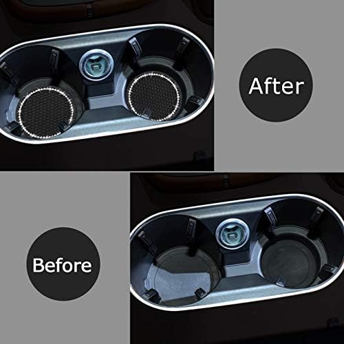 yousheng 2PCS Bling Car Cup Coaster, Universal Vehicle Bling Holder Insert - Image 5