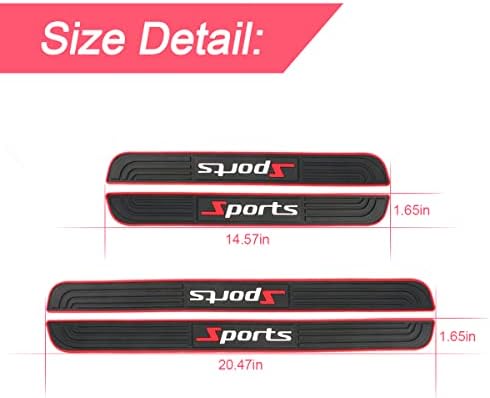 4PCS Car Door Sill Plate Protectors, Auto Door Entry Guards Sill Scuff Cover - Image 2