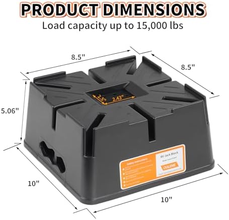 OULEME Trailer Jack Block, 000 lbs Leveling Block - Image 3