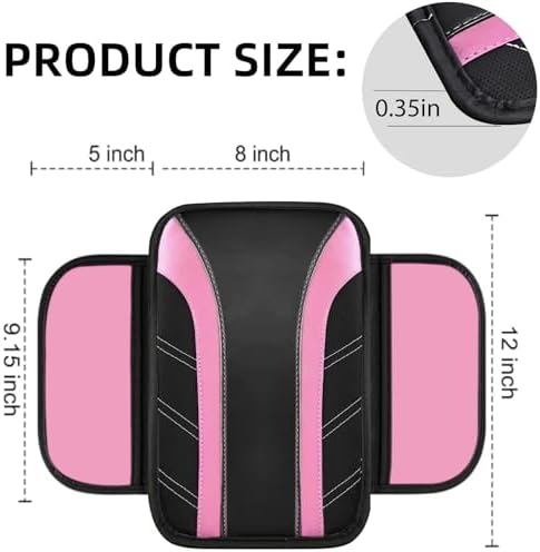NBTEPEM 6 Pcs Pink Steering Wheel Cover Set, Sport Microfiber Leather Steering - Image 5
