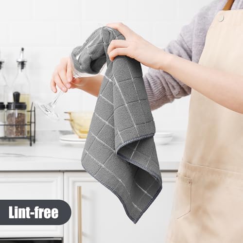 Homaxy Microfiber Kitchen Towels and Dishcloths Sets, 20 Pack - Image 4