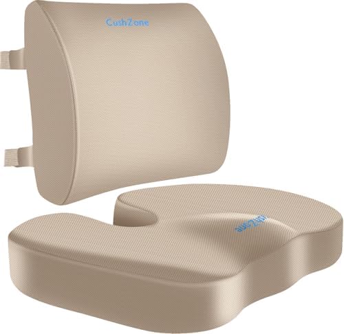 CushZone Seat Cushion and Lumbar Support Pillow by CushZone