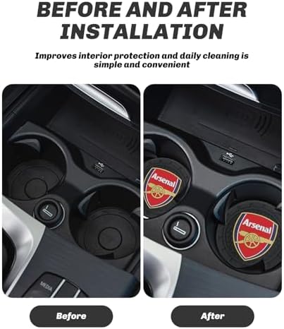 Cup Holder Insert Coaster for Arsenal UEFA Fans, Anti Slip Car Cup Coaster - Image 5