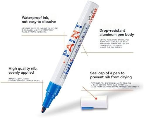 12 Pack Waterproof Tire Paint Pen, Oil Based Tire Marker - Image 6