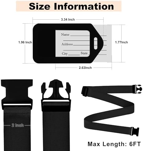 Gostwo 8 Pack Luggage Straps and Tags Set - Image 2