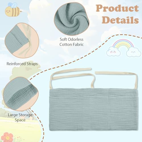 Flintronic Baby Crib Organiser, Baby Bed Storage Hanging Bag, Crib Organizer - Image 3