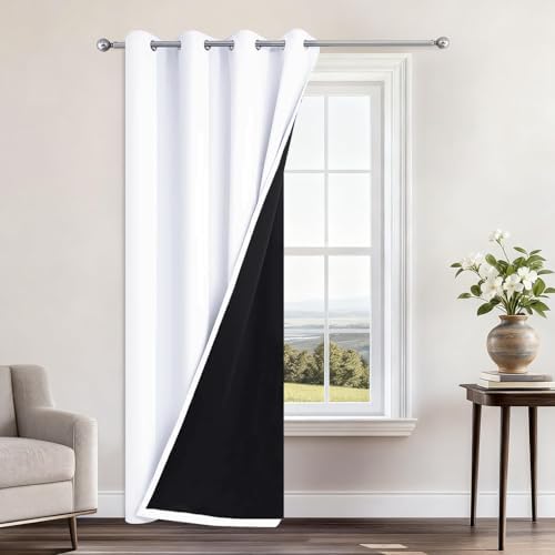 Yakamok Pure White 100% Blackout Curtains 84 Inches Long 52" Wide 1 Panel by Yakamok