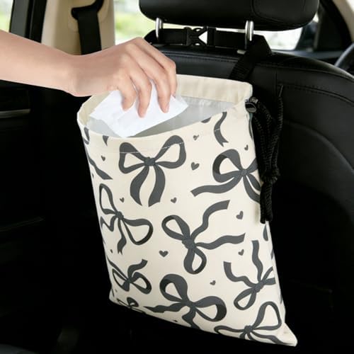 Black Bow Car Trash Bag - Image 6