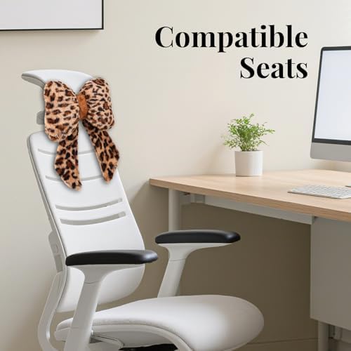 2 Pack Bow Car Headrest Pillow Comfortable Soft Plush Head Rest Cushion - Image 5