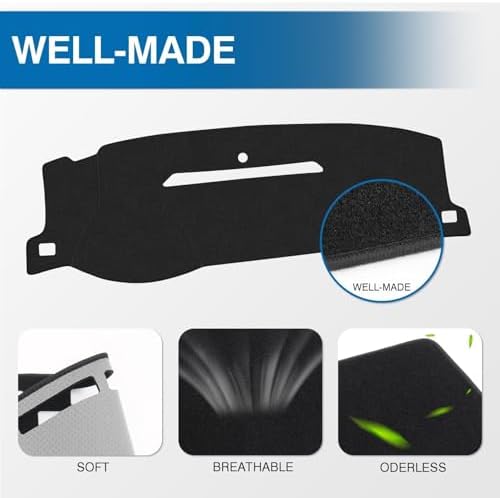 KUST Black Dash Cover for 2007-13 Chevy Chevrolet Silverado 1500 2500 3500 - Image 4