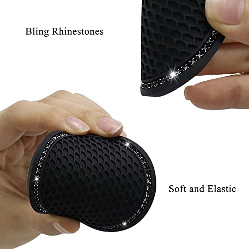 2 Pack Car Cup Holder Coaster, 2.75 Inch Bling Cup Holder Insert Mat - Image 4