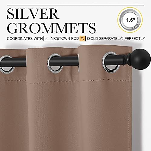 NICETOWN Cappuccino Blackout Curtains - Image 3