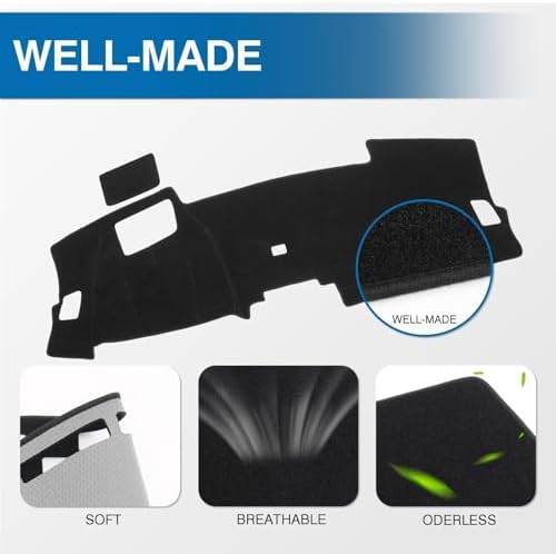 KUST Black Dash Cover for Honda CR-V CRV 2023-2025 2026 Polyester Dashboard - Image 4