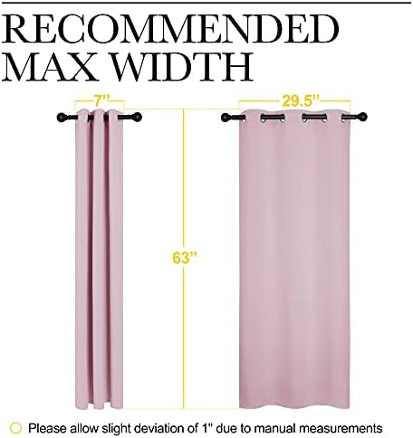 NICETOWN Baby Pink Blackout Curtains - Image 3