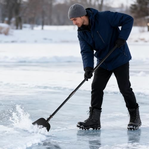 Garden Flat Shovel, 54 Inch Heavy Duty Ice Scraper Chopper - Image 7