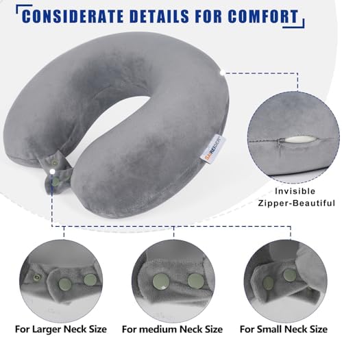 SAIREIDER Airplane Pillow 100% Memory Foam Neck Pillow - Image 5