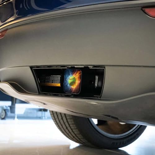 Swono Baseball Trailer Hitch Covers, Sport Softball Baseball On Fire and Water - Image 4
