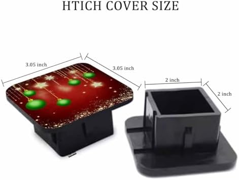 Christmas Car Towing Hitch Covers Blur Christmas Ball Stars Sparkle 2" Receiver - Image 2