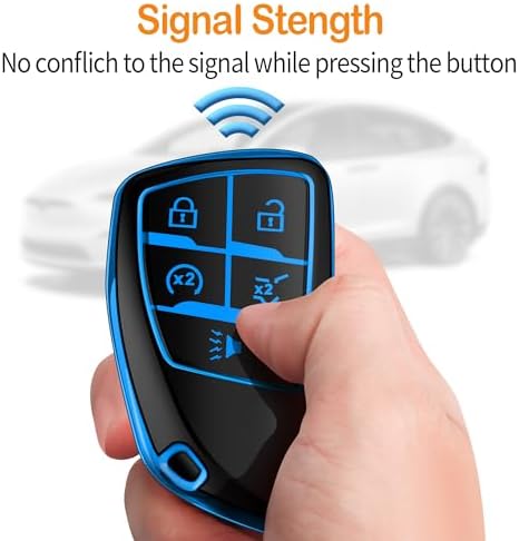 Soft Key Fob Cover with Keychain, 2021-2026 Chevy GMC Smart Key Protector - Image 5
