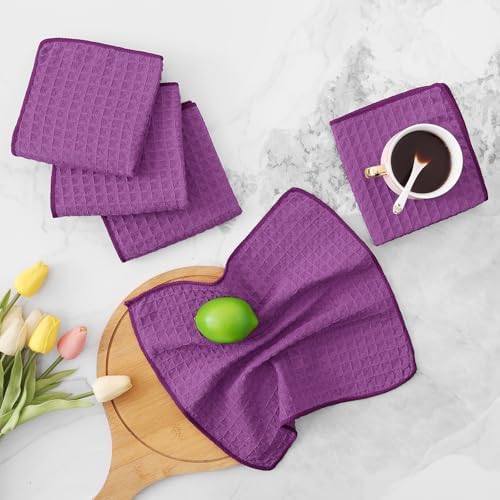 Homaxy Microfiber Waffle Weave Kitchen Dish Cloths, 8 Pack - Image 6