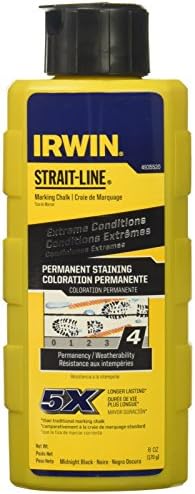 IRWIN Tools STRAIT-LINE Permanent Staining Marking Chalk, Midnight Black by IRWIN