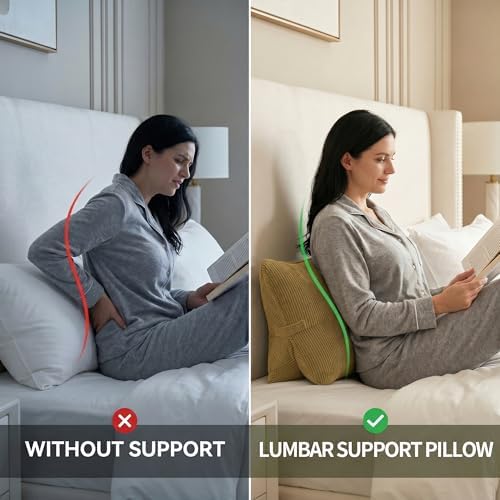 Pat. Pend. Corduroy Lumbar Support Back Pillow - Image 3