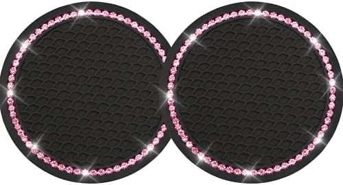 Yousheng 2PCS Bling Car Cup Coaster, Universal Holder Insert Rhinestone Anti by Yousheng